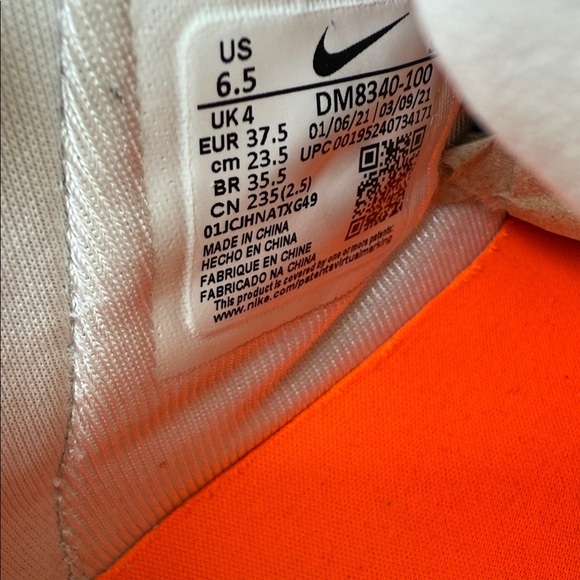 Nike Air Force 1 Pixel White Concord Crimson Size 6.5 - Picture 13 of 14